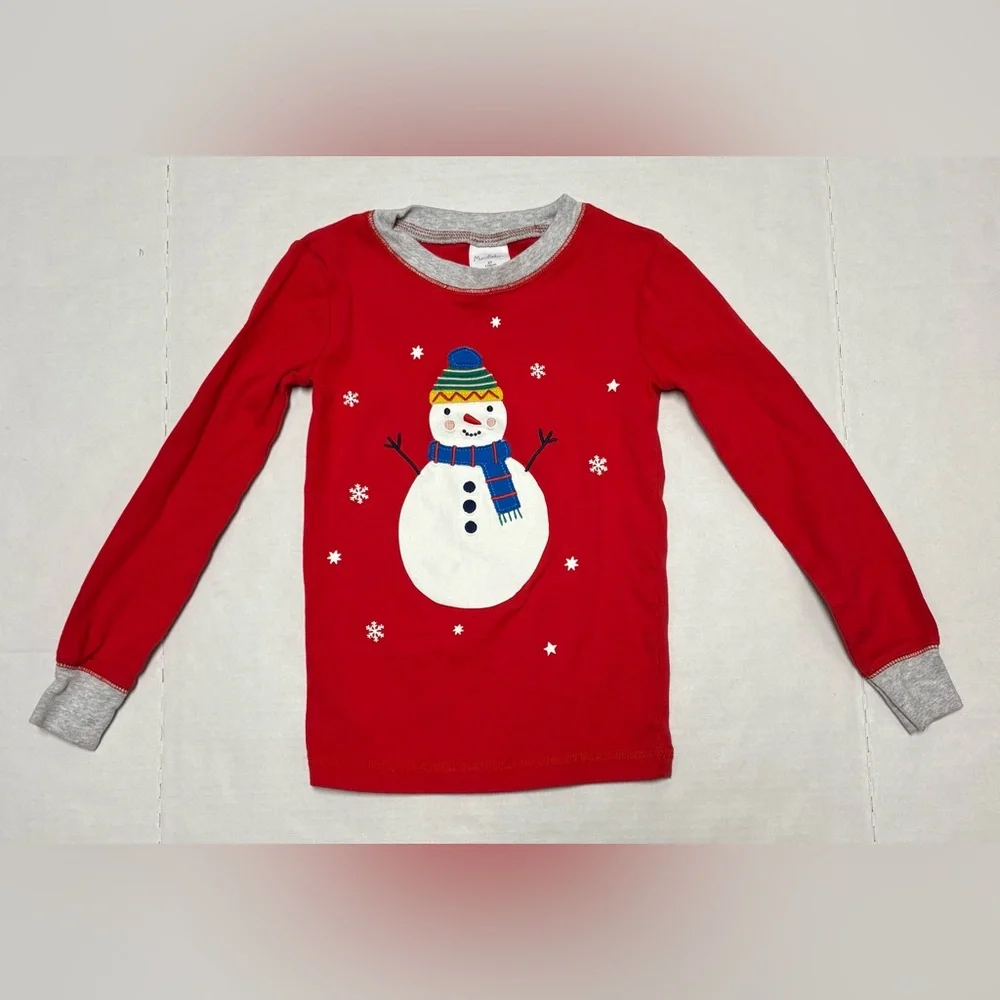 Mini Boden snowman pajama top, size 6Y